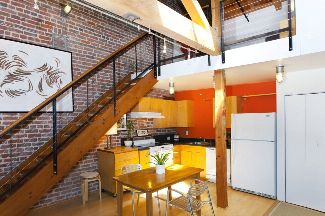 interior view with stairs